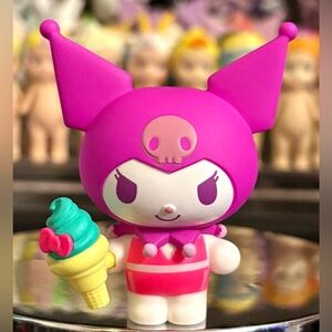 Sanrio Summer Kuromi with Ice Cream Mini Collectible Art Figure
